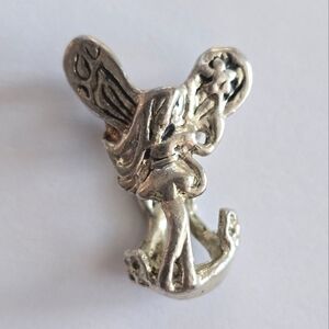Fairy pendant silver tone signed Fairy Dust fairycore fae jewelry fantasy Magick